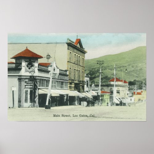 View of Main StreetLos Gatos CA Poster