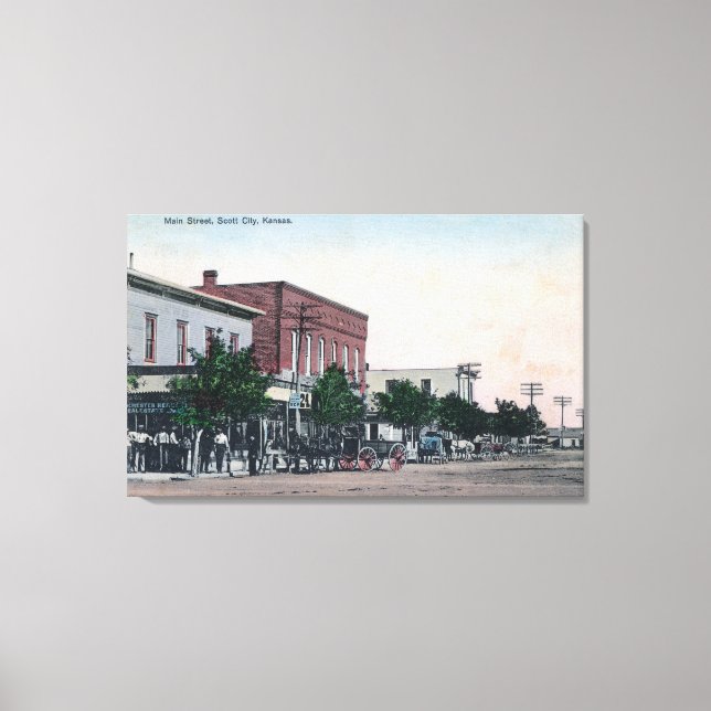 View of Main StreetScott City, KS Canvas Print (Front)