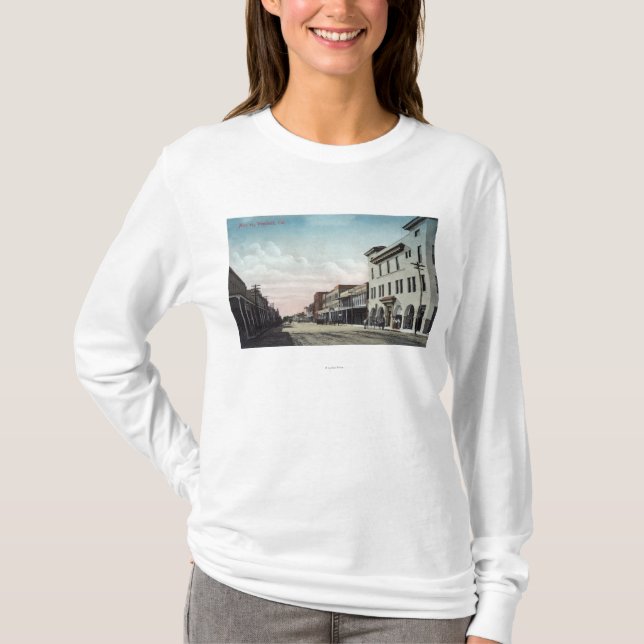 View of Main StreetWoodland, CA T-Shirt (Front)