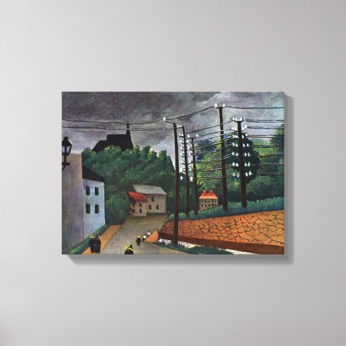 View of Malakoff by Henri Rousseau Vintage Art Canvas Print