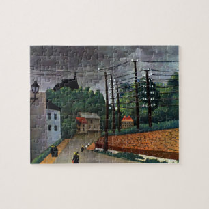 View of Malakoff by Henri Rousseau, Vintage Art Jigsaw Puzzle