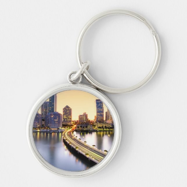 View of Mandarin Oriental Miami with reflection Keychain (Front)