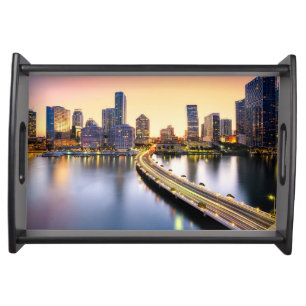 View of Mandarin Oriental Miami with reflection Serving Tray