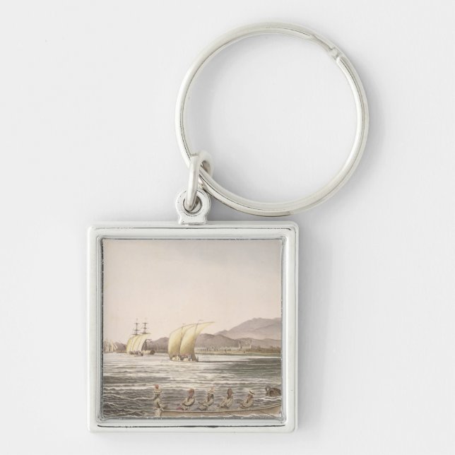 View of Manila, Philippines, 1826 Keychain (Front)