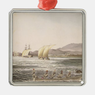 View of Manila, Philippines, 1826 Metal Ornament