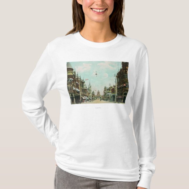 View of Mariposa Street Facing City Hall T-Shirt (Front)