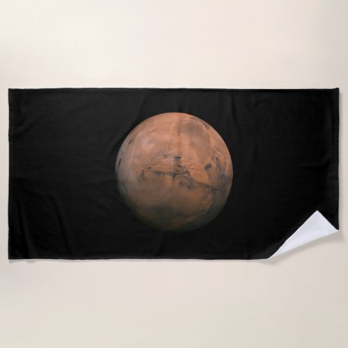 View of Mars The Red Planet Beach Towel