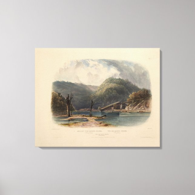 View of Mauch-Chunk Pennsylvania by Karl Bodmer Canvas Print (Front)