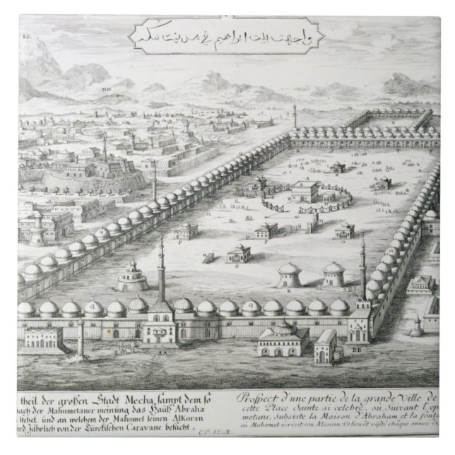 View of Mecca, from 'Entwurf einer historischen Ar Tile (Front)