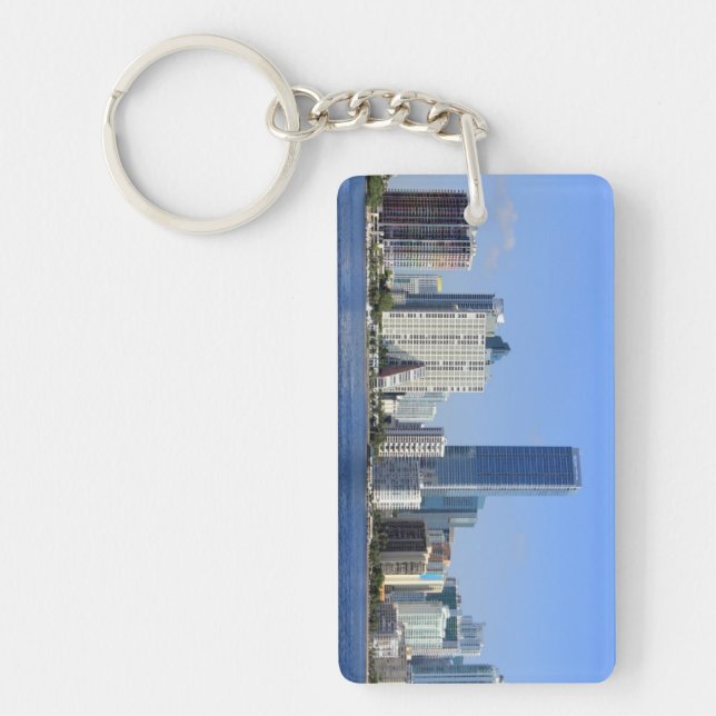 View of Miami Skyline Keychain (Front)