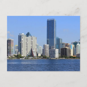 View of Miami Skyline Postcard