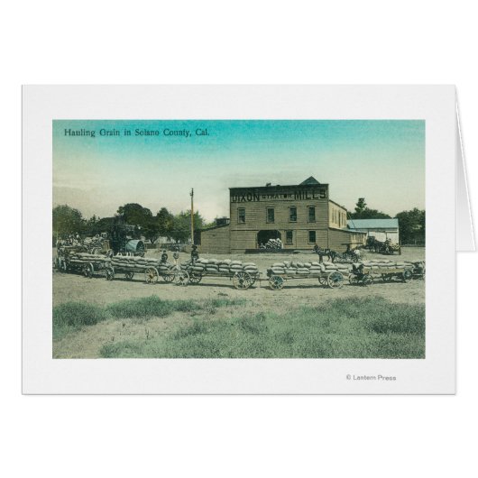 View of Millers Hauling Grain to Mill Cards (Front Horizontal)
