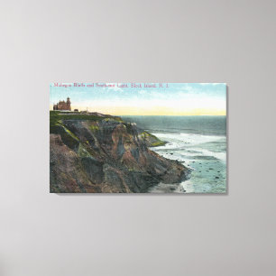 View of Mohegan Bluffs and Southeast Canvas Print