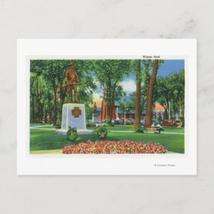 View of Monument at Wisner Park Postcard