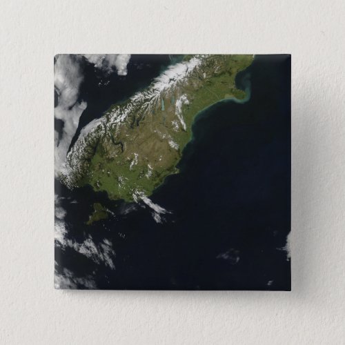 View of most of the South Island of New Zealand Button