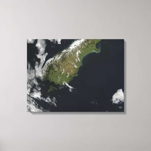 View of most of the South Island of New Zealand Canvas Print