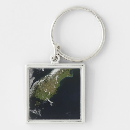 View of most of the South Island of New Zealand Keychain