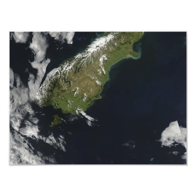View of most of the South Island of New Zealand Photo Print (Front)