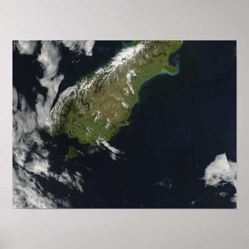 View of most of the South Island of New Zealand Poster