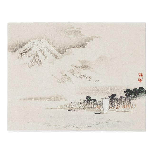 View of Mount Fuji by Kōno Bairei Faux Canvas Print (Front)