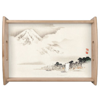 View of Mount Fuji by Kōno Bairei Serving Tray