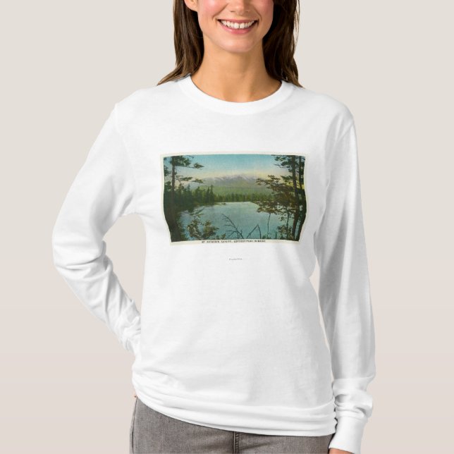 View of Mount Katahdin, Loftiest Peak in Maine T-Shirt (Front)