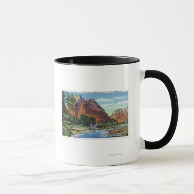 View of Mount Majestic and Angel's Landing Mug (Right)