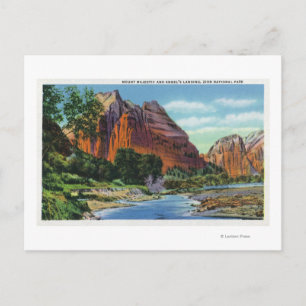 View of Mount Majestic and Angel's Landing Postcard
