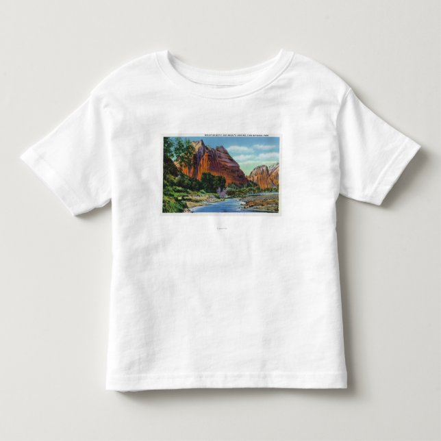 View of Mount Majestic and Angel's Landing Toddler T-shirt (Front)