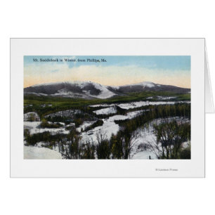 View of Mount Saddleback in the Winter Cards