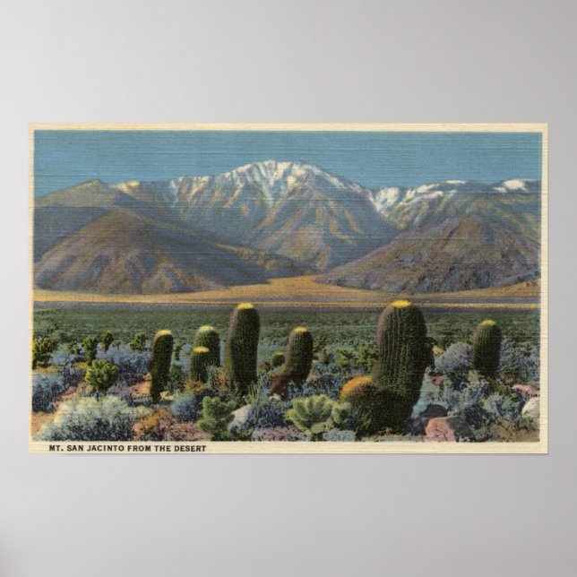 View of Mt. San Jacinto Near Palm Springs Poster (Front)