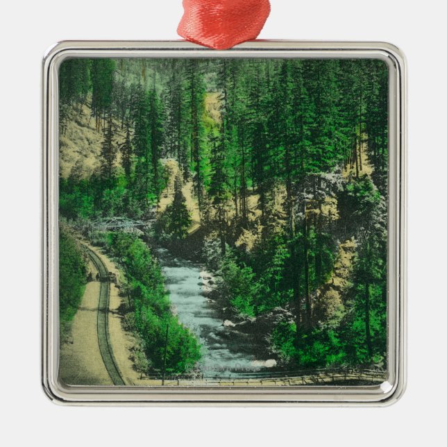 View of Mt. Shasta from Shasta Retreat Metal Ornament (Front)
