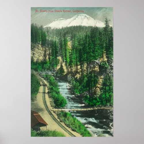 View of Mt Shasta from Shasta Retreat Poster
