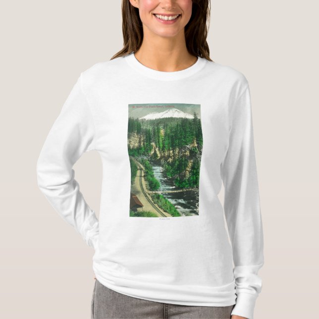 View of Mt. Shasta from Shasta Retreat T-Shirt (Front)