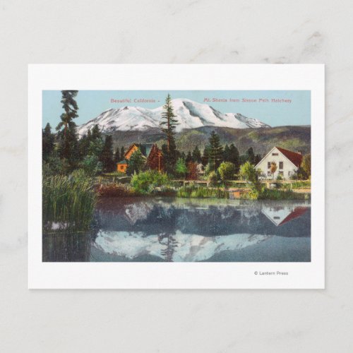 View of Mt Shasta from the Sisson Fish Hatchery Postcard