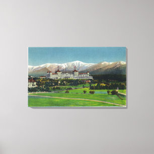 View of Mt Washington Hotel, Presidential Range Canvas Print