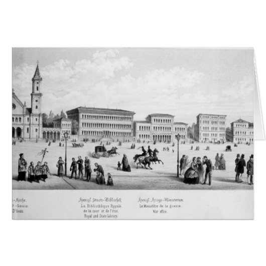 View of Munich, 1869 Cards (Front Horizontal)