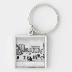 View of Munich, 1869 Keychain