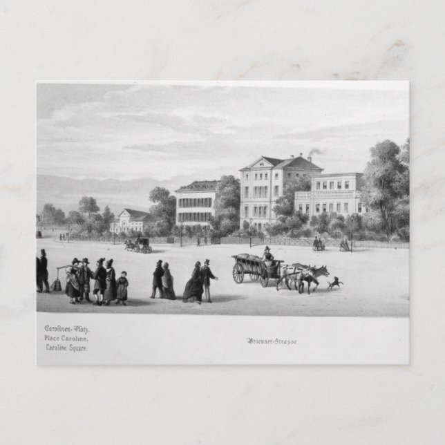 View of Munich, 1869 Postcard (Front)