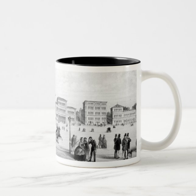 View of Munich, 1869 Two-Tone Coffee Mug (Right)