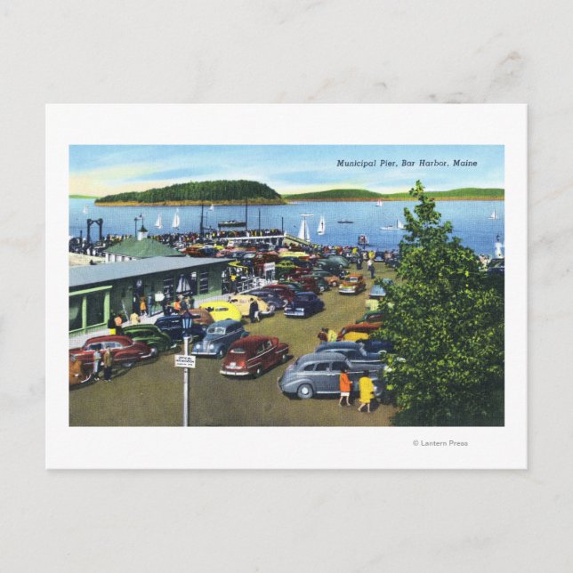 View of Municipal Pier Postcard (Front)