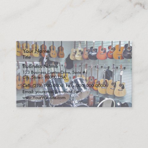 View of Musical instruments Business Cards