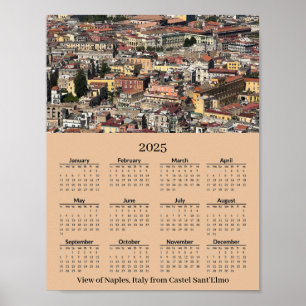 View of Naples, Italy 2026 Calendar Poster