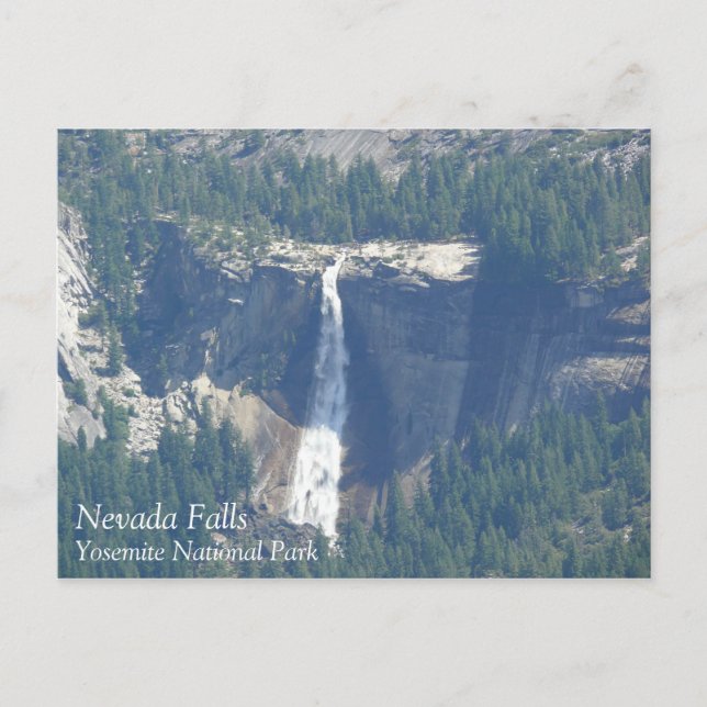 View of Nevada Falls from Glacier Point, CA Postcard (Front)
