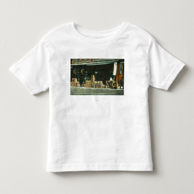 View of New Chinese Immigrants on Sidewalk Toddler T-shirt (Front)