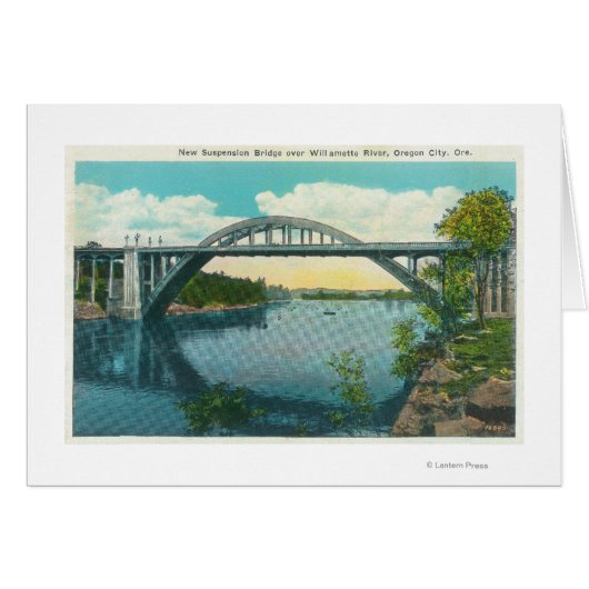 View of New Suspension Bridge Cards (Front Horizontal)