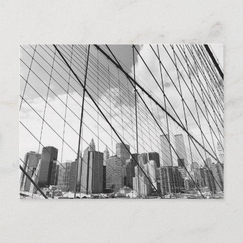 View of New York from Brooklyn Bridge Postcard