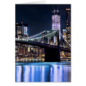 View of New York's Brooklyn bridge reflection (Front)