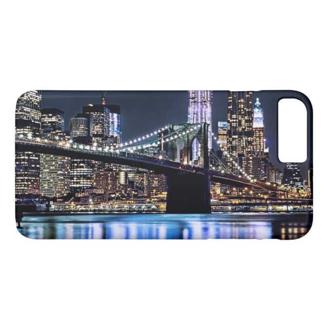 View of New York's Brooklyn bridge reflection Case-Mate iPhone Case (Back (Horizontal))