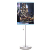 View of New York's Brooklyn bridge reflection Table Lamp (Right)